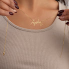 Graduation Name Necklace with Cap Charm 18k gold plated academic college