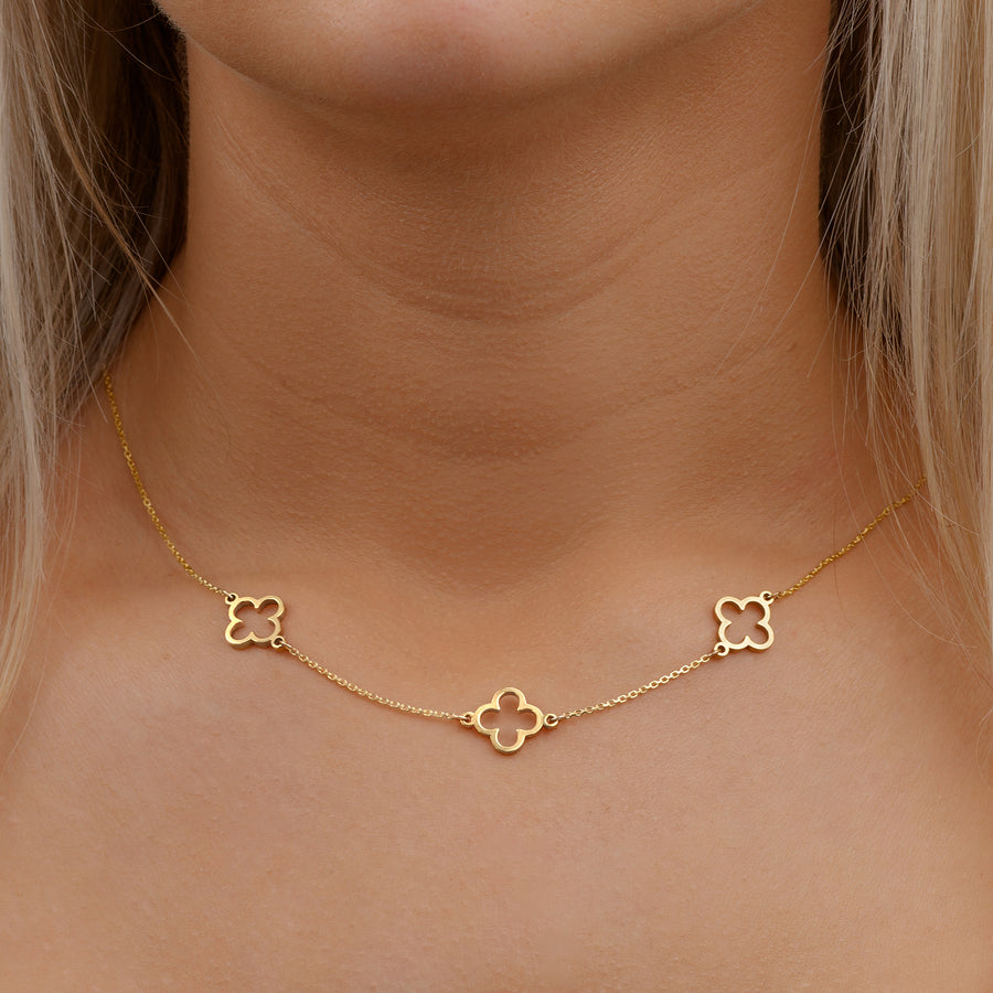 Multi Clover Necklace by G&M gigi Necklaces