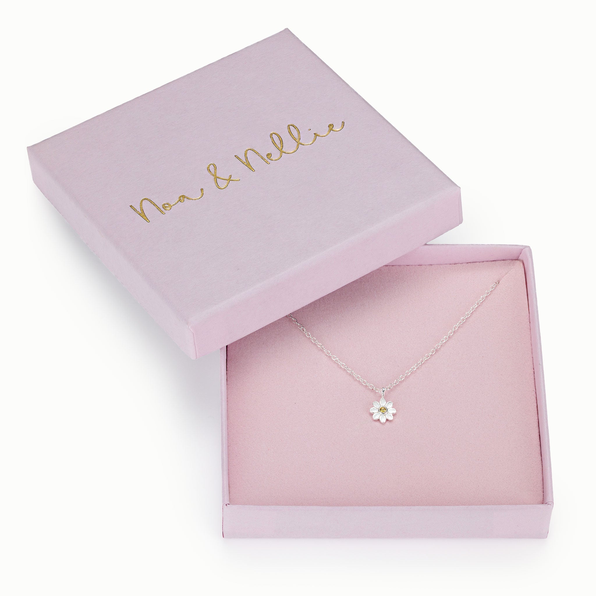 Kids Daisy Flower Sterling Silver Necklace - HeyBigDay