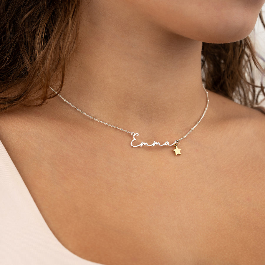 Fairy Godmother Proposal Name Necklace children gift box kids