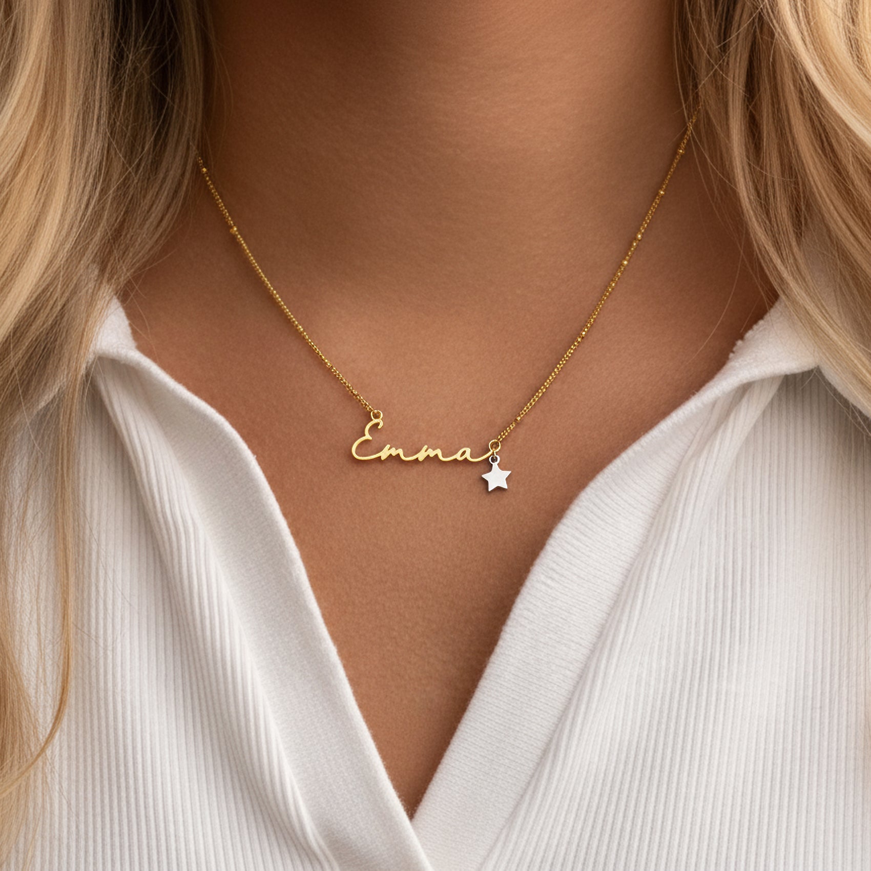 Emma Name Necklace fast delivery gold necklace in stock
