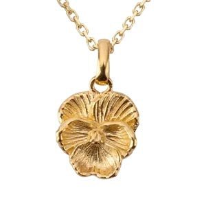 Gold - February Violet & Primrose Pendant addon