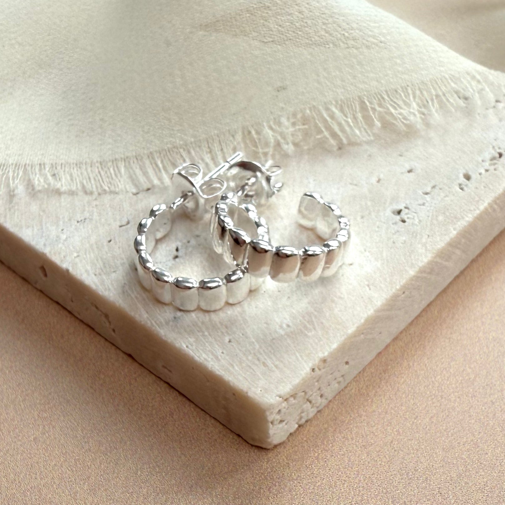 Baguette Stud Hoop Earrings - HeyBigDay