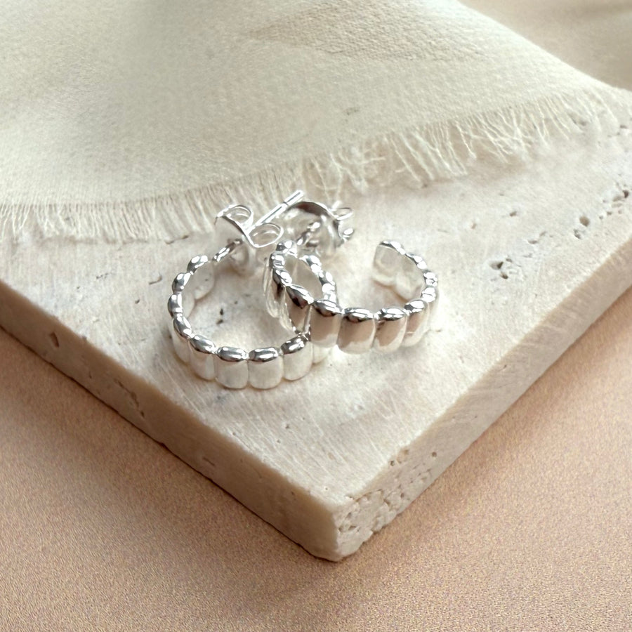 Baguette Stud Hoop Earrings - HeyBigDay