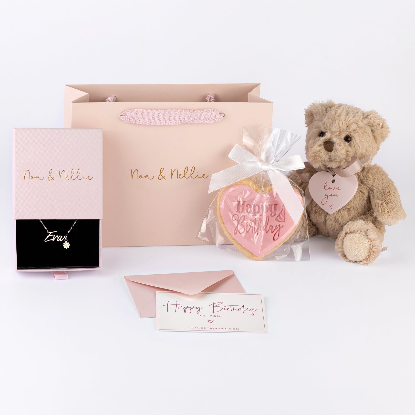 Kids Name Necklace Birthday Gift Set 18k gold plated Gift jewellery