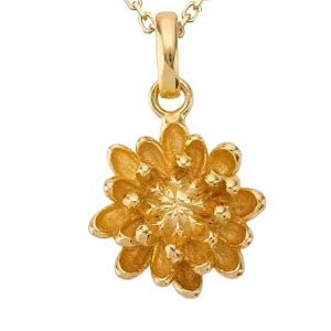 Gold - November Chrysanthemum Pendant addon