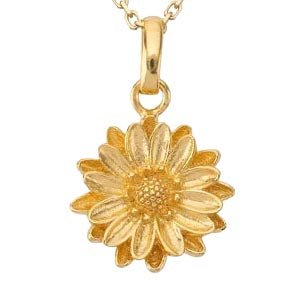 Gold - September Aster & Morning Glory Pendant addon