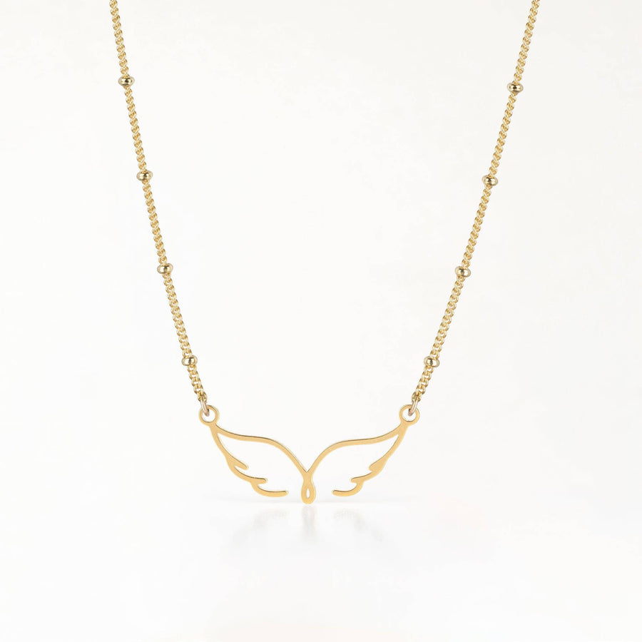 Angel Wings Necklace 18k gold plated angel Gift