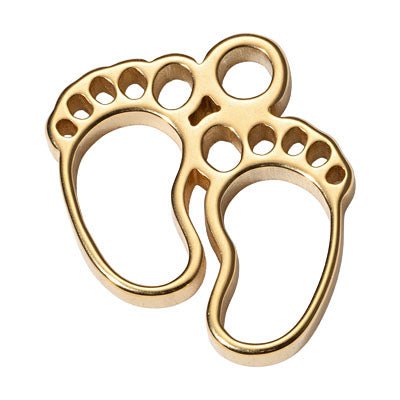 Gold Baby Feet Symbol Charm addon