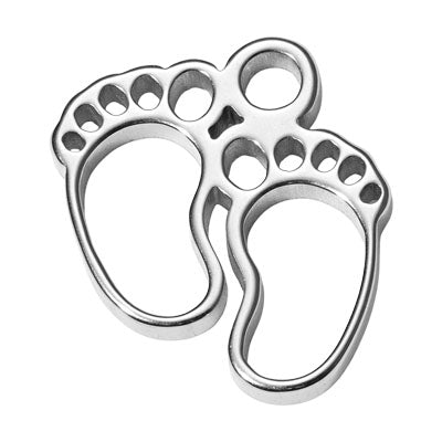 Silver Baby Feet Symbol Charm addon