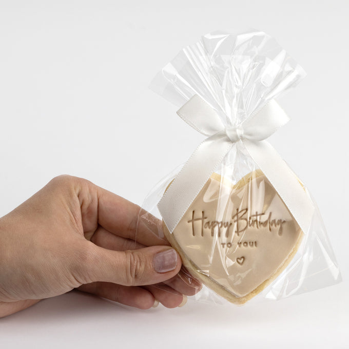 Handmade "Happy Birthday" Cookie cookie Extra silver necklace