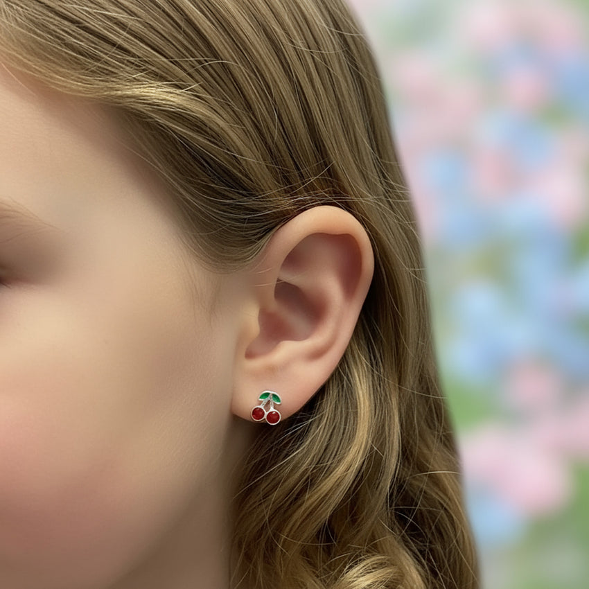 Kids Cherry Stud Earrings kids