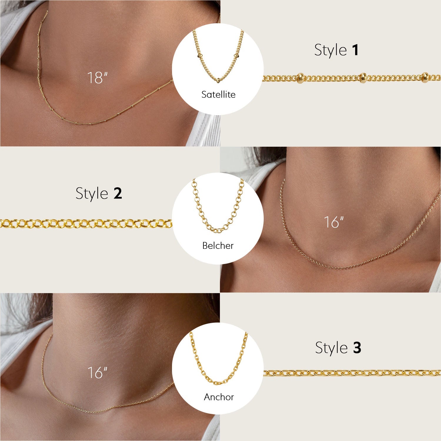 Personalised Quadruple Name Necklace 4 name gold multiple
