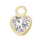 Gold Crystal Heart Premium Charm addon