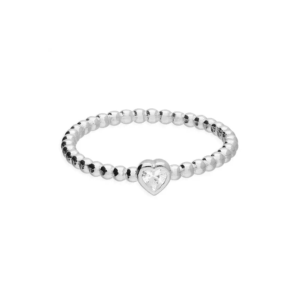 Cubic Zirconia Mini Heart Ring ring