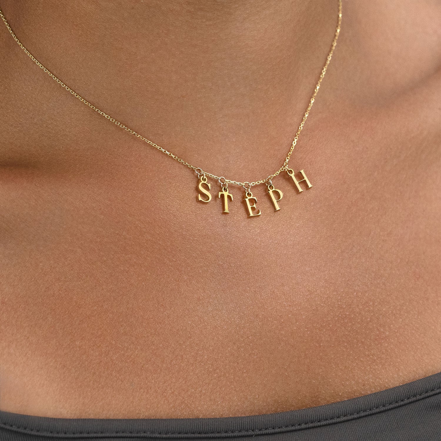 Custom Initial Name Necklace 18k gold plated jewellery personalised