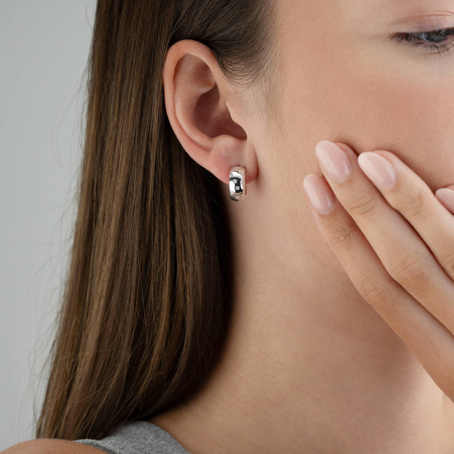 Zirconia Star Hoop Earrings 18k gold plated Gift jewellery