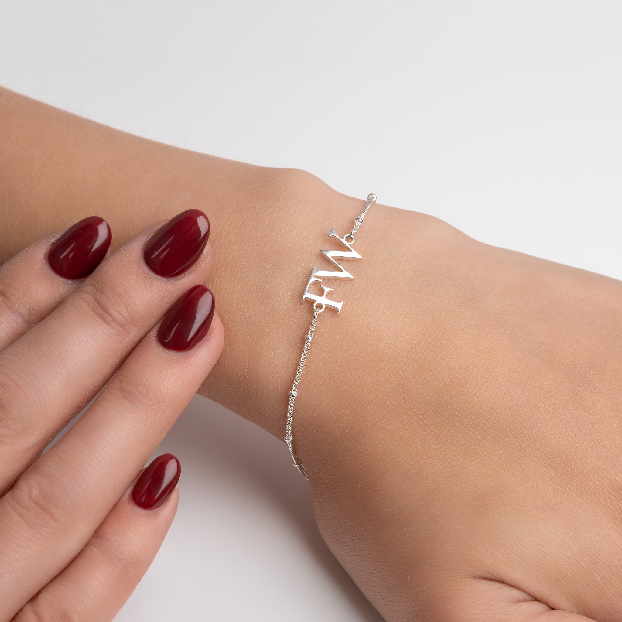 Double Letter Initials Bracelet 18k gold plated bracelet gold