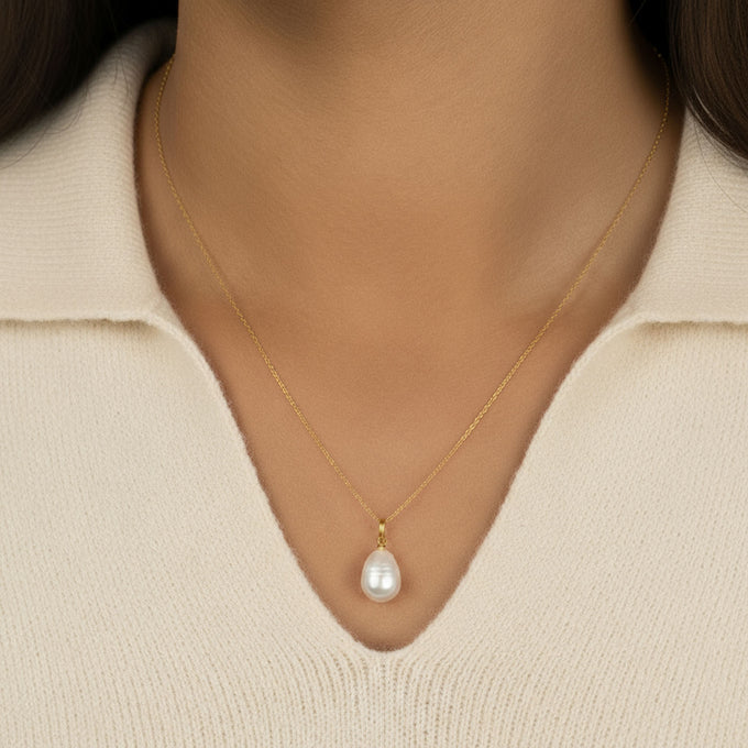 Freshwater Pearl Charm Necklace pearl pearl necklace