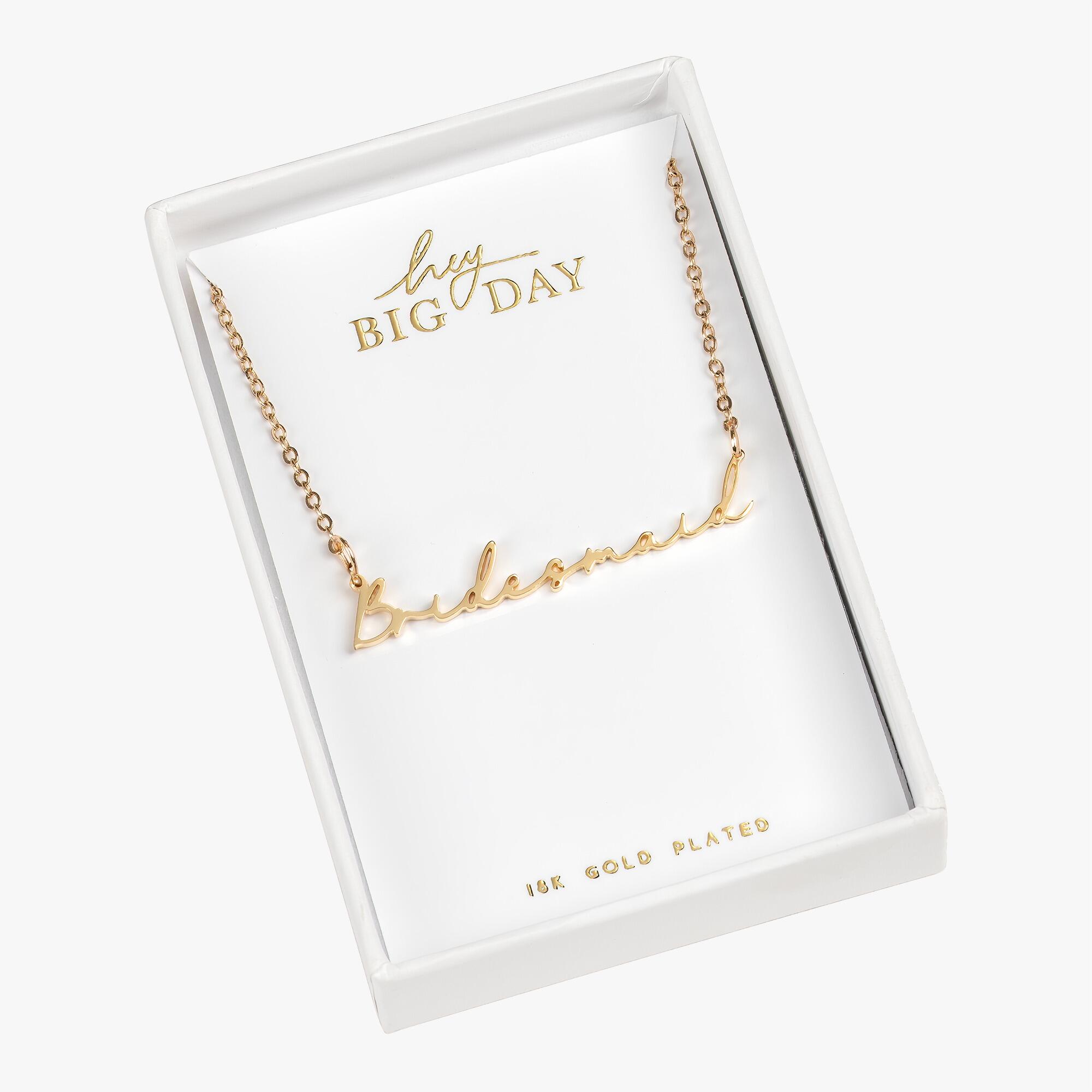 Gold "Bridesmaid" necklace