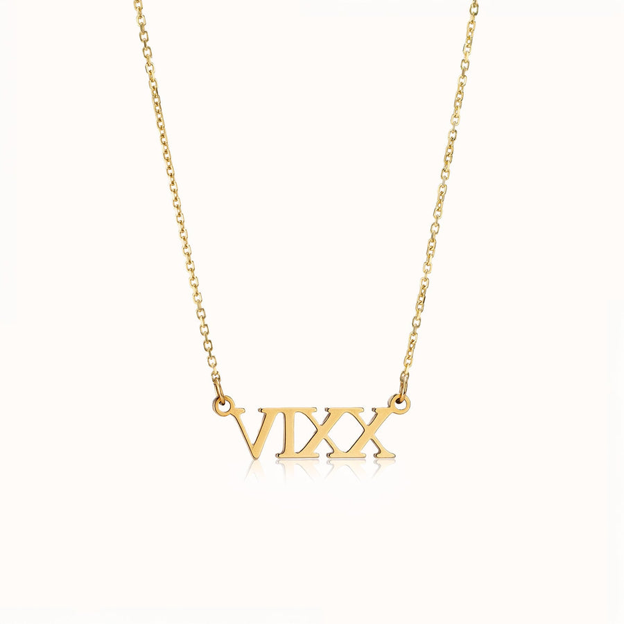 Roman Numeral Necklace by G&M gigi Necklaces personalised