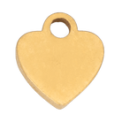 Gold Plain Heart Charm addon
