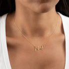 Gold Plated Personalised Mrs Necklace