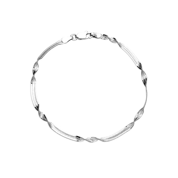 Grooved Herringbone Twist Bracelet bracelet