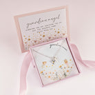 Kids Initial & Guardian Angel Charm Necklace children gift box kids