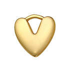Gold Puffy Heart Premium Charm addon