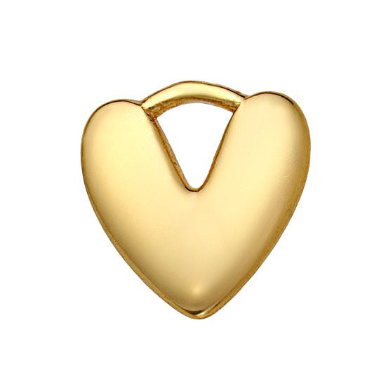 Gold Puffy Heart Premium Charm addon
