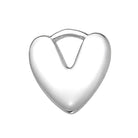 Silver Puffy Heart Premium Charm addon