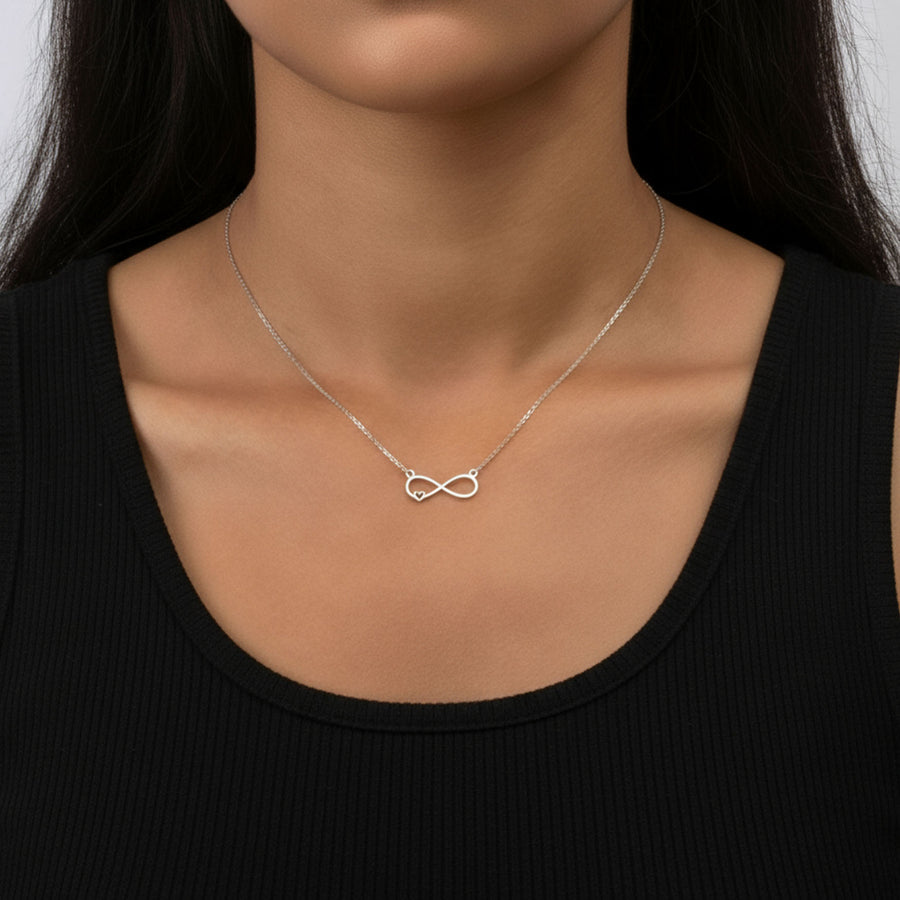 Infinity & Heart Necklace 18k gold plated Gift gold