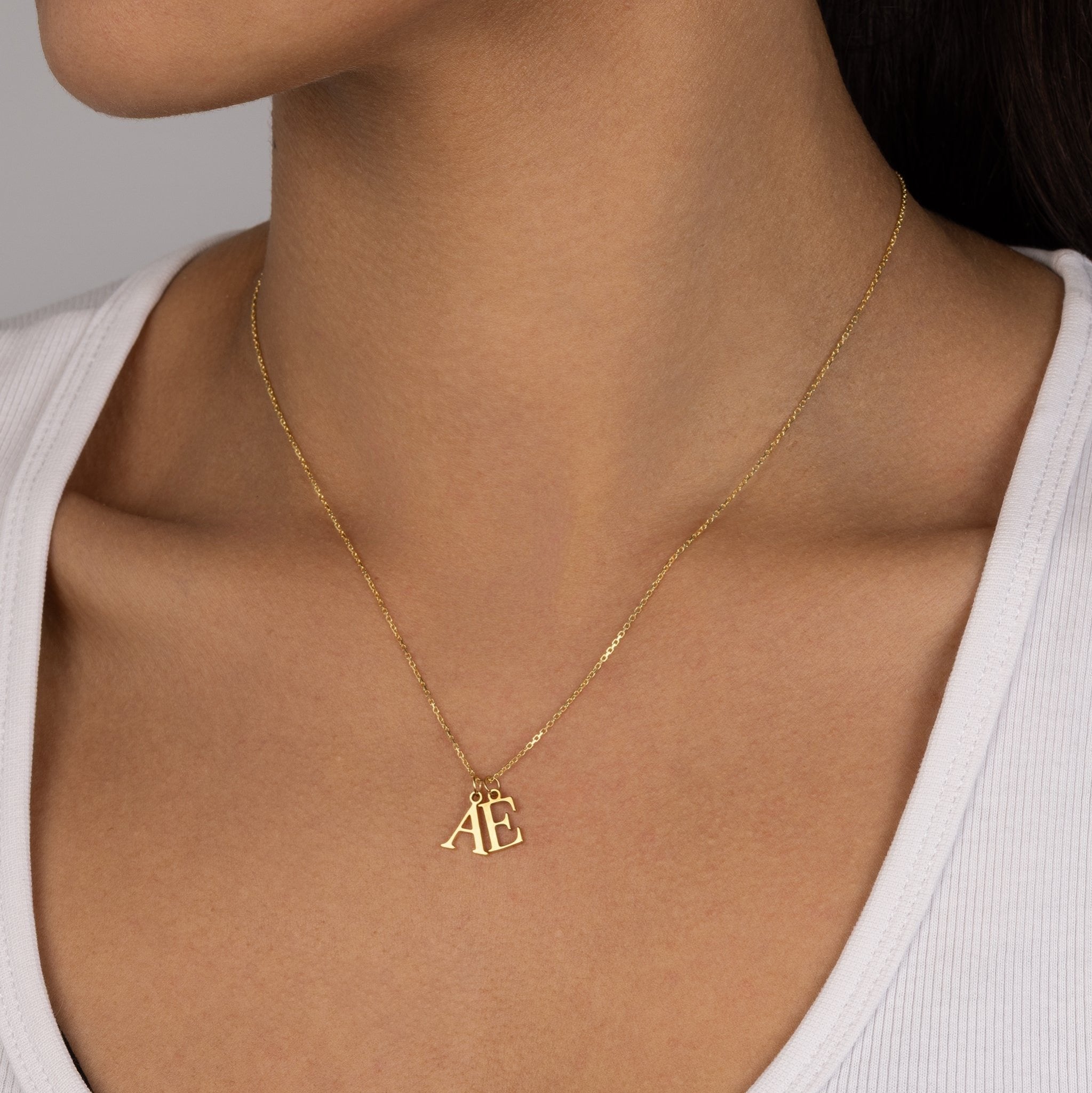 Initial Necklace 18k gold plated Gift gold