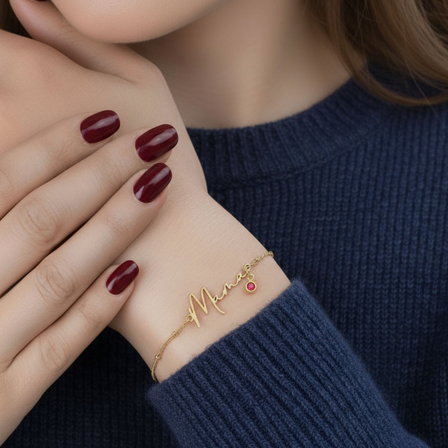 Mama Bracelet with Birthstone multiple mum mummy