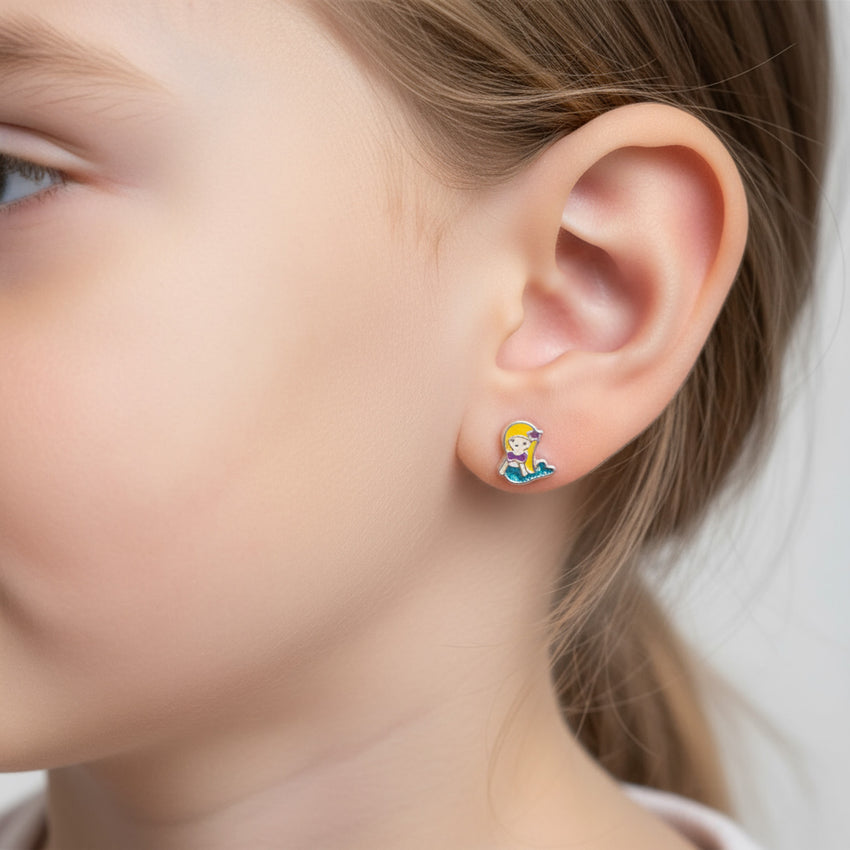 Kids Mermaid Stud Earrings kids