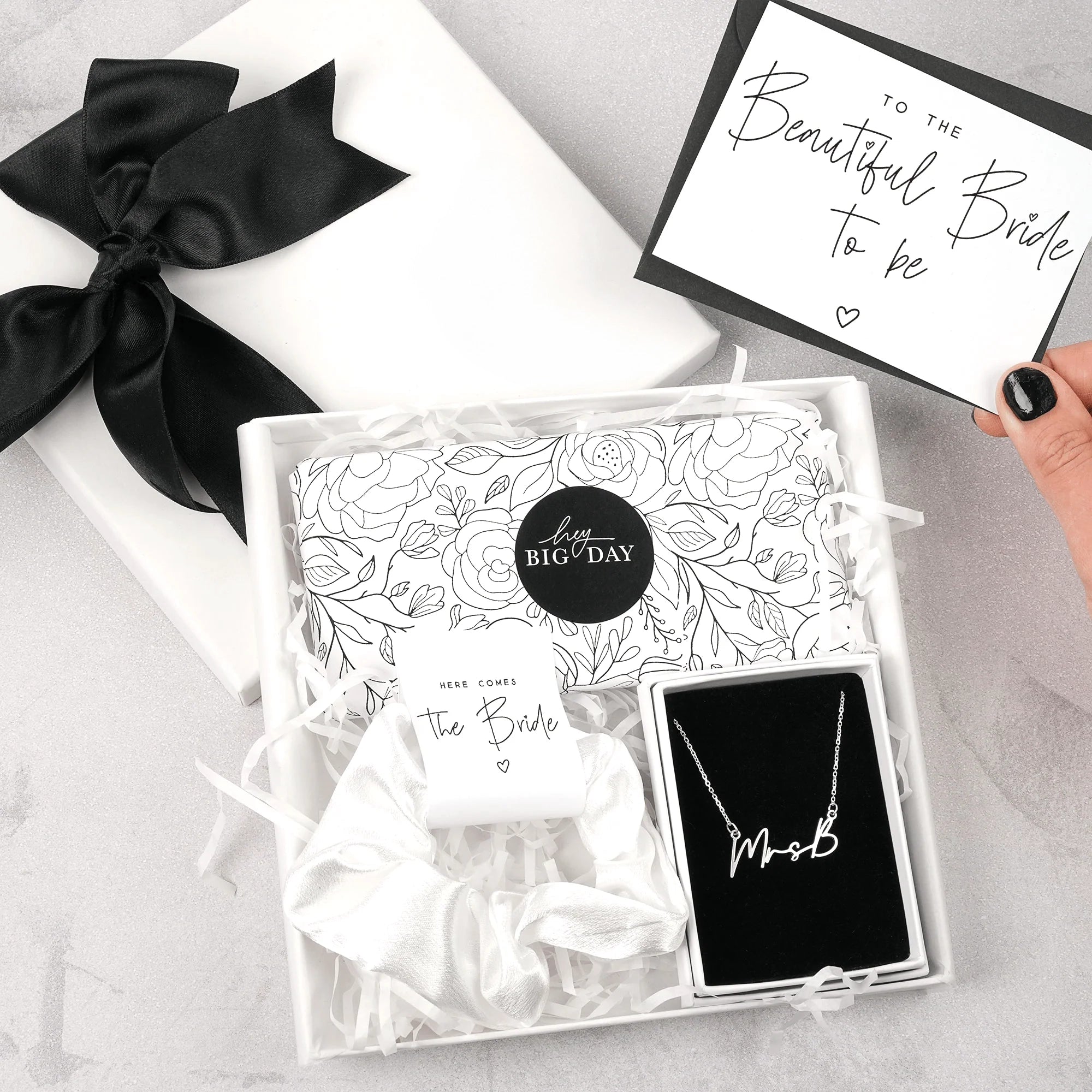 Mrs Necklace Bride 3 Piece Gift Box 18k gold plated bridal bride