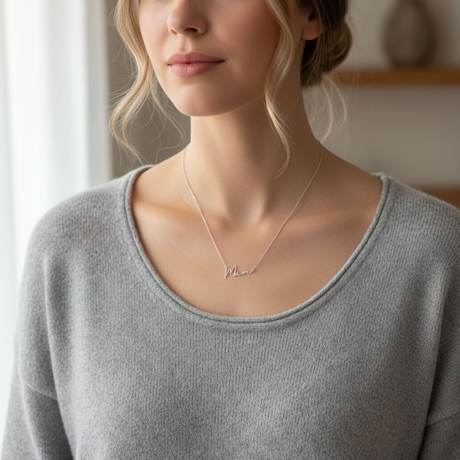 Mum Necklace 18k gold plated chain Gift