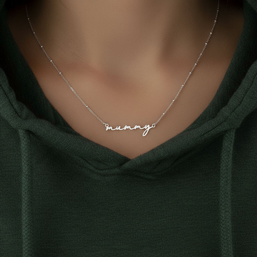 Mummy Necklace 18k gold plated baby shower Gift