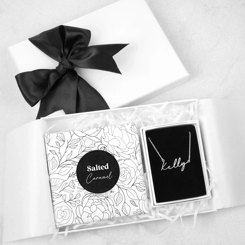 Name Necklace Birthday 2 Piece Gift Set 18k gold plated birthday birthday gift