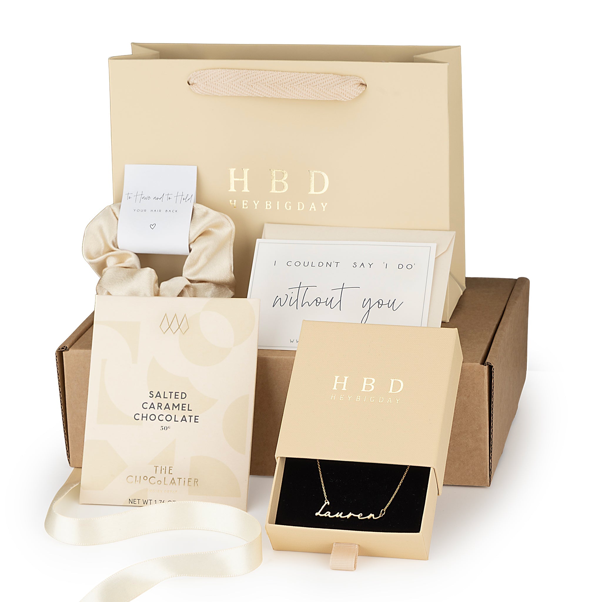 Name Necklace Bridesmaid 3 Piece Gift Set bridesmaid bridesmaid proposal custom jewellery
