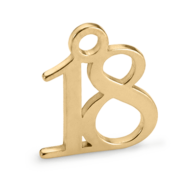 Gold Number Charm addon