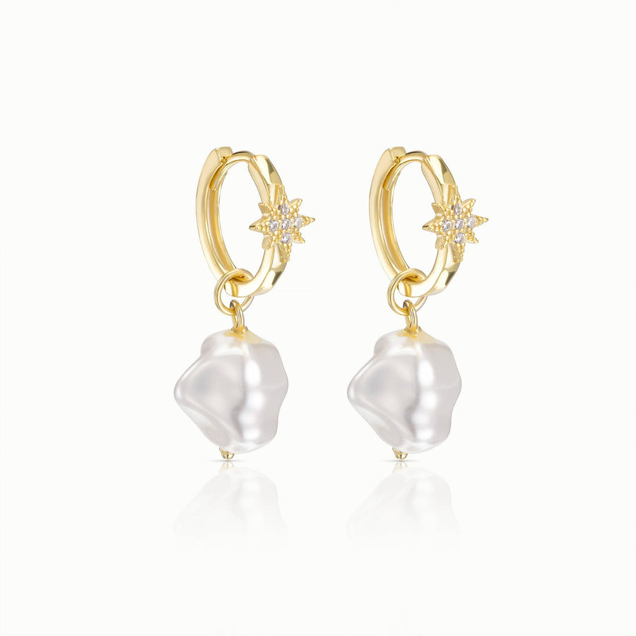 Star & Baroque Pearl Drop Earrings pearl pearl earrings stud