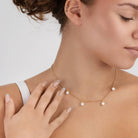 Freshwater Quad Pearl Drop Necklace pearl pearl necklace