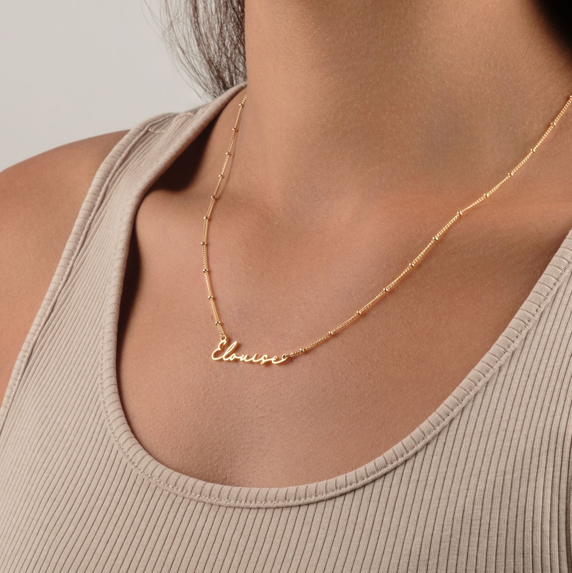 Personalised Bridesmaid Name Necklace and Card Gift