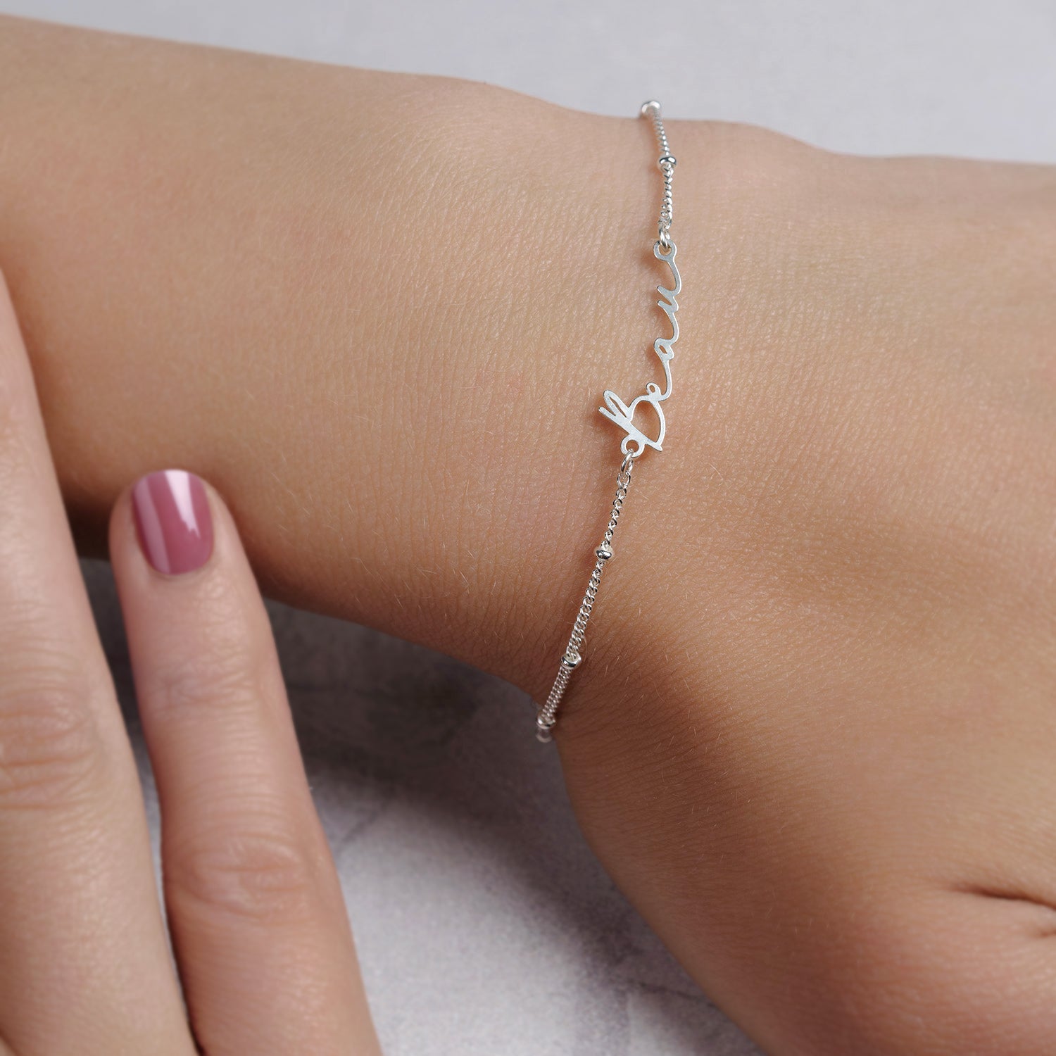 Personalised Name Bracelet 18k gold plated bracelet bride