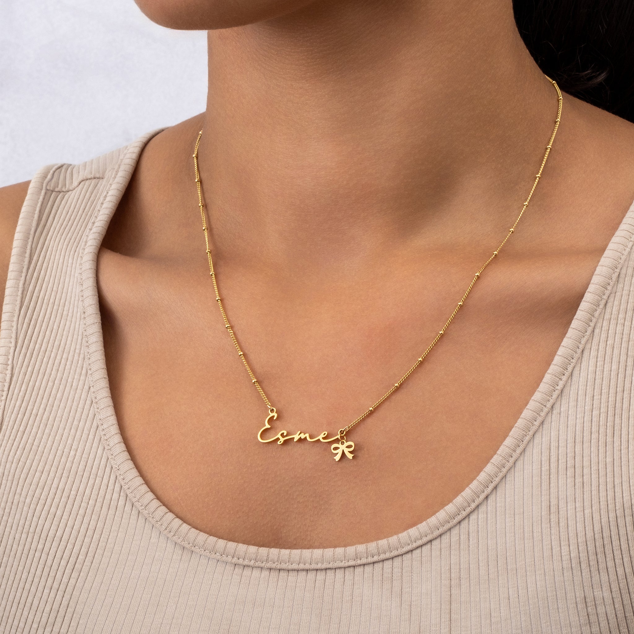 Layered necklace with name hotsell
