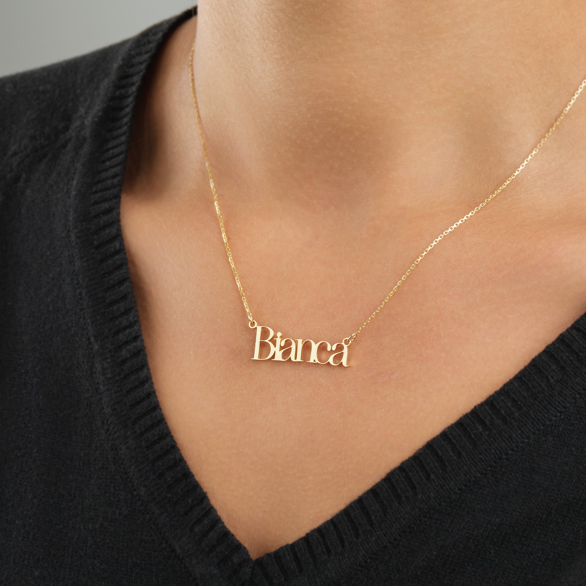 Personalised Name Necklace 18k gold plated birthday birthday gift