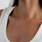 Personalised Name Necklace and Brithday Card Gift Set