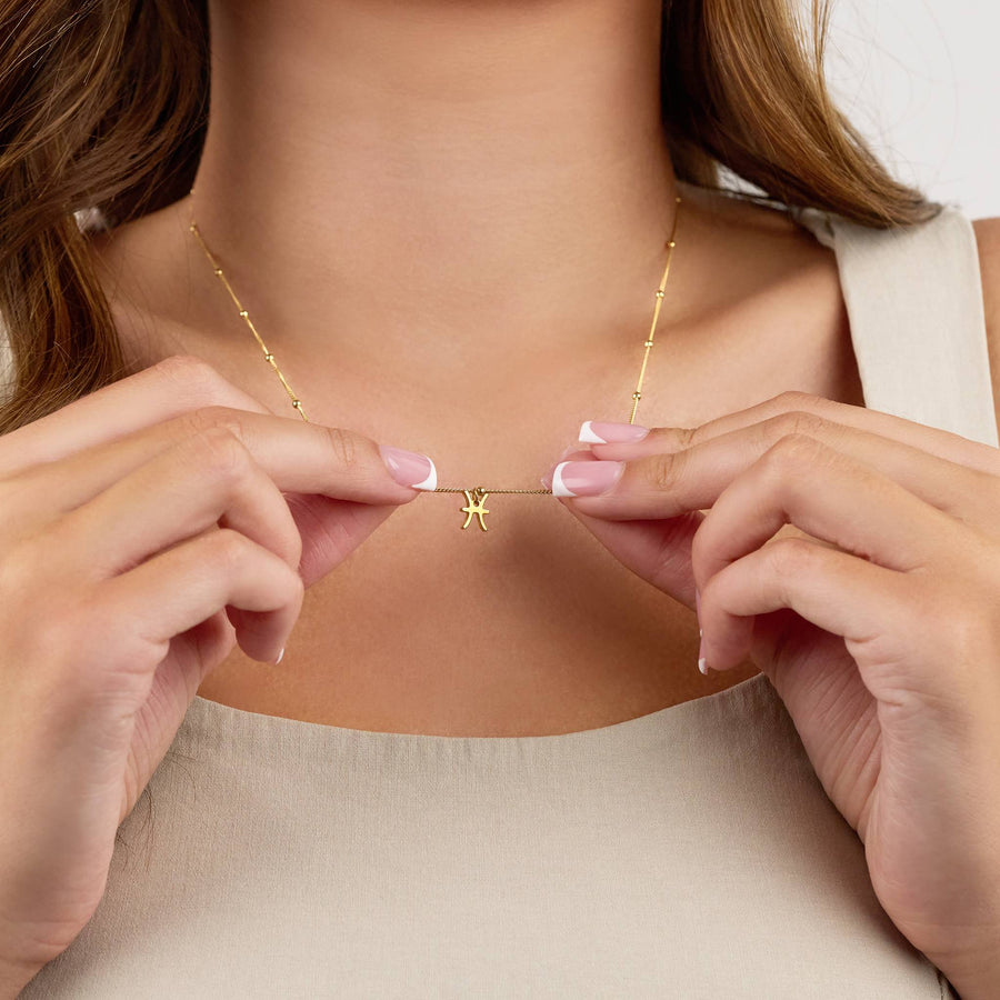 Signature Name & Star Sign Necklaces - Pair
